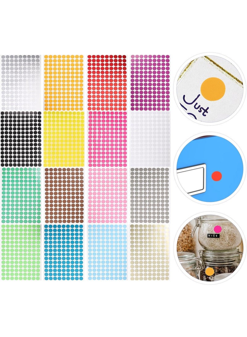 FAYET Self-Adhesive Colored Circle Stickers, 20 Colors Dot Labels for Office, School and Home Organization (40 Sheets) - Image 2